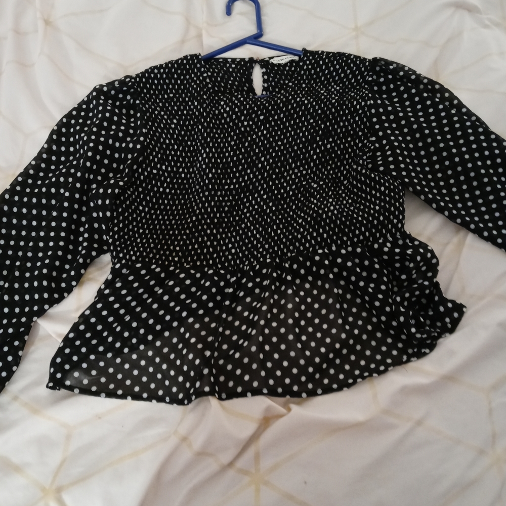 Haute curve forever21 polka dot top